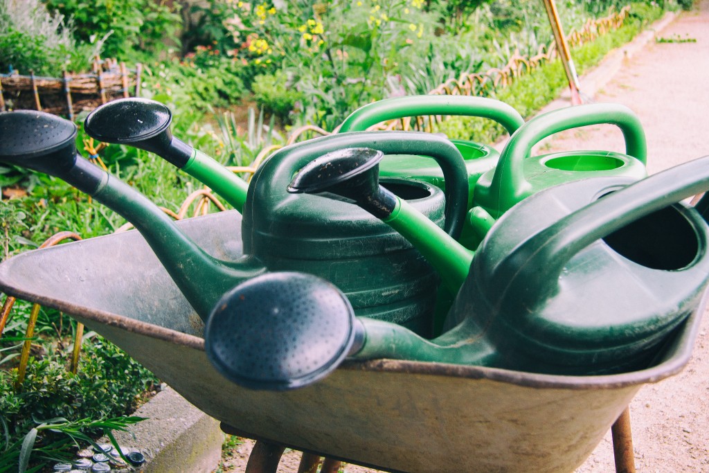 watering can outdoor storage space